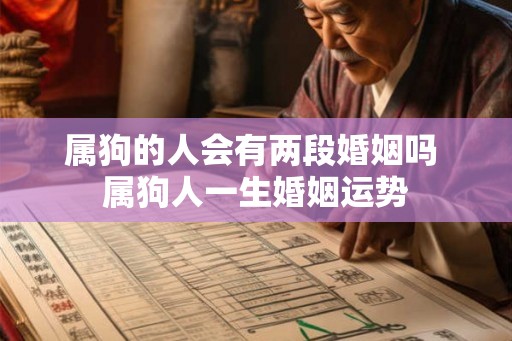 属狗的人会有两段婚姻吗 属狗人一生婚姻运势