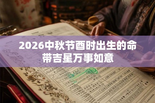 2026中秋节酉时出生的命带吉星万事如意