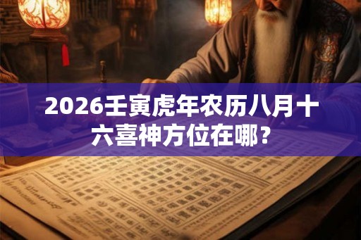 2026壬寅虎年农历八月十六喜神方位在哪？