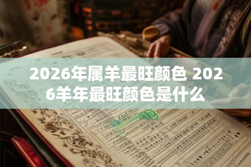 2026年属羊最旺颜色 2026羊年最旺颜色是什么
