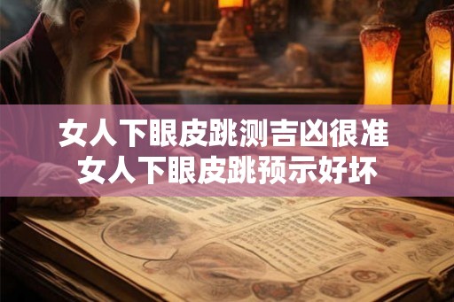 女人下眼皮跳测吉凶很准 女人下眼皮跳预示好坏