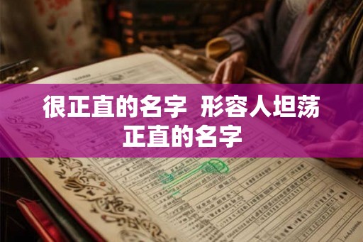很正直的名字  形容人坦荡正直的名字
