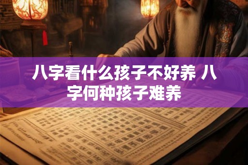 八字看什么孩子不好养 八字何种孩子难养