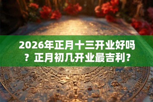 2026年正月十三开业好吗？正月初几开业最吉利？