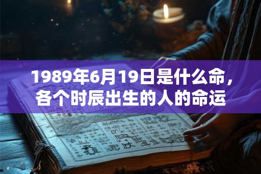 1989年6月19日是什么命，各个时辰出生的人的命运