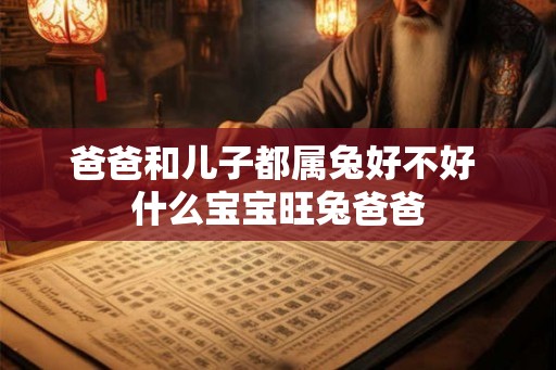 爸爸和儿子都属兔好不好 什么宝宝旺兔爸爸