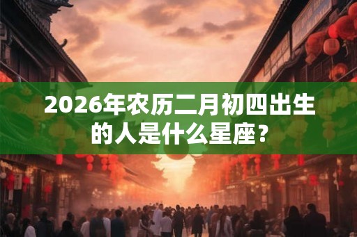 2026年农历二月初四出生的人是什么星座？