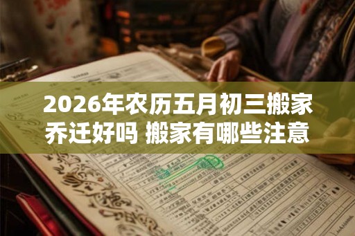2026年农历五月初三搬家乔迁好吗 搬家有哪些注意事项