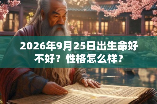 2026年9月25日出生命好不好？性格怎么样？