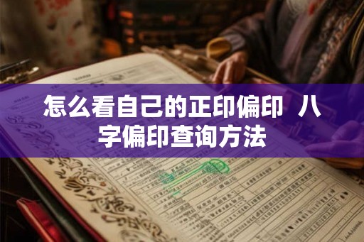 怎么看自己的正印偏印 八字偏印查询方法 怎么看自己的正印偏印 八字偏印查询方法