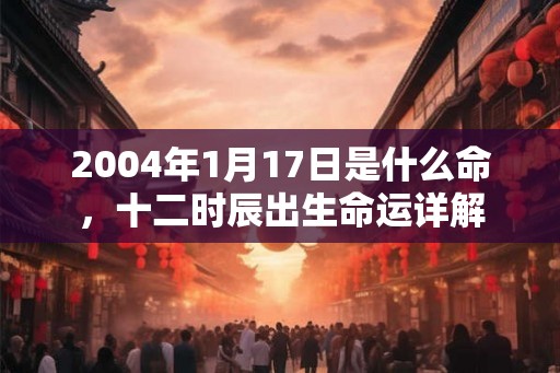 2004年1月17日是什么命,十二时辰出生命运详解 2004年1月17日是什么命,十二时辰出生命运详解