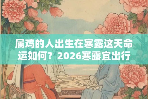 属鸡的人出生在寒露这天命运如何？2026寒露宜出行？