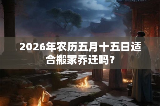 2026年农历五月十五日适合搬家乔迁吗？