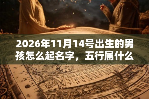 2026年11月14号出生的男孩怎么起名字，五行属什么
