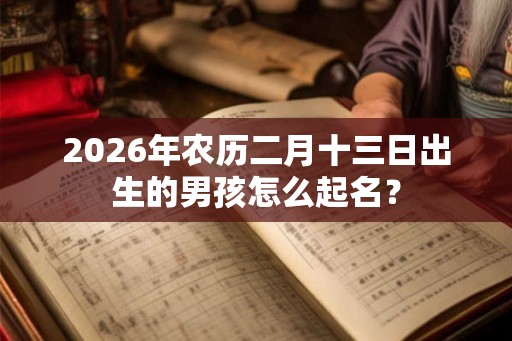 2026年农历二月十三日出生的男孩怎么起名？