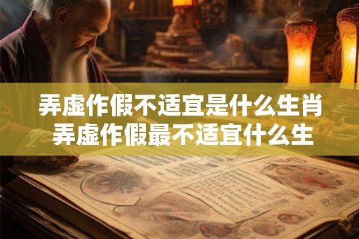 弄虚作假不适宜是什么生肖 弄虚作假最不适宜什么生肖