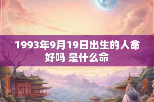 1993年9月19日出生的人命好吗 是什么命