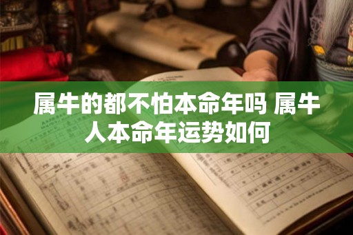 属牛的都不怕本命年吗 属牛人本命年运势如何