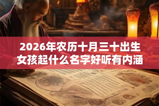 2026年农历十月三十出生女孩起什么名字好听有内涵