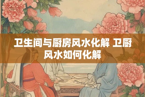 卫生间与厨房风水化解 卫厨风水如何化解