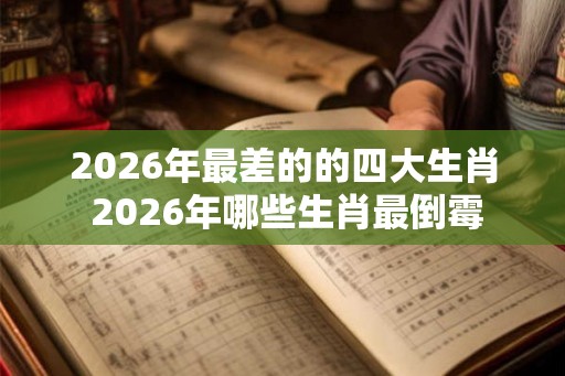 2026年最差的的四大生肖 2026年哪些生肖最倒霉