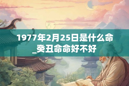 1977年2月25日是什么命_癸丑命命好不好
