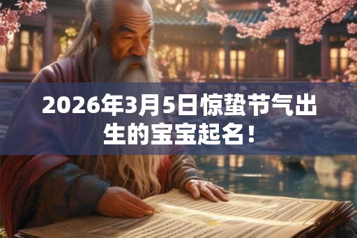 2026年3月5日惊蛰节气出生的宝宝起名！