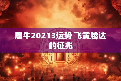 属牛20213运势 飞黄腾达的征兆