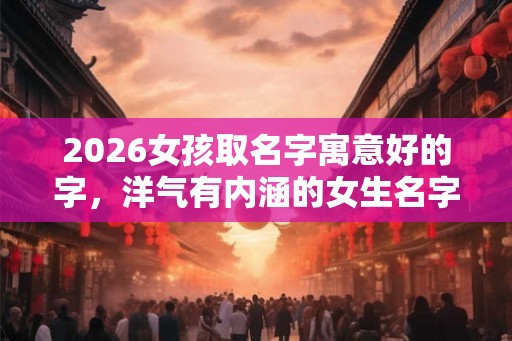 2026女孩取名字寓意好的字，洋气有内涵的女生名字
