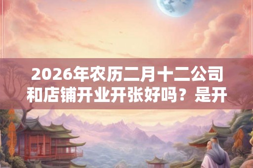 2026年农历二月十二公司和店铺开业开张好吗？是开业吉日吗？