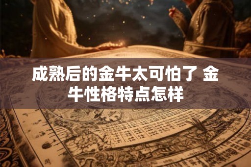 成熟后的金牛太可怕了 金牛性格特点怎样