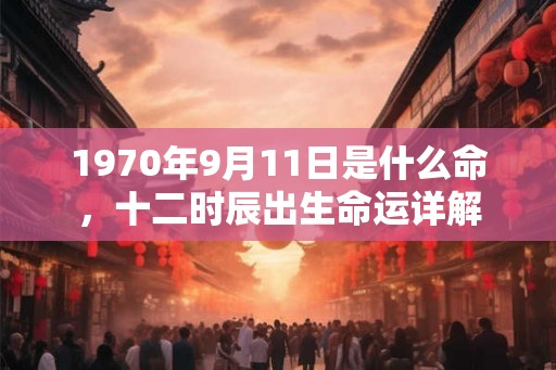 1970年9月11日是什么命，十二时辰出生命运详解