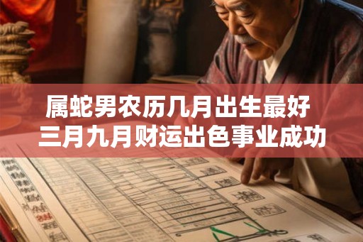 属蛇男农历几月出生最好 三月九月财运出色事业成功