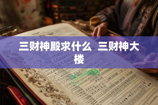 三财神殿求什么 三财神大楼 三财神殿求什么 三财神大楼
