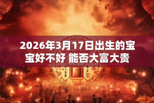 2026年3月17日出生的宝宝好不好 能否大富大贵 2026年3月17日出生的宝宝好不好 能否大富大贵