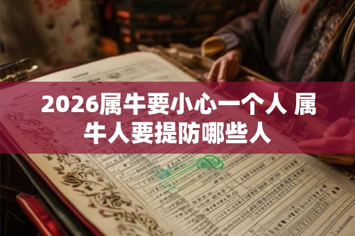 2026属牛要小心一个人 属牛人要提防哪些人