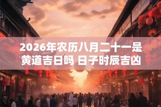 2026年农历八月二十一是黄道吉日吗 日子时辰吉凶
