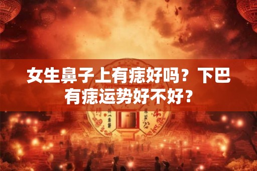 女生鼻子上有痣好吗？下巴有痣运势好不好？
