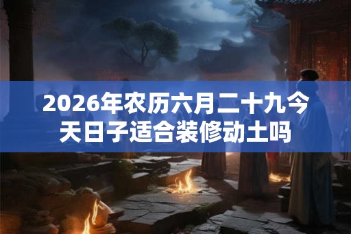 2026年农历六月二十九今天日子适合装修动土吗