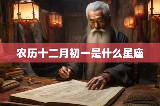 农历十二月初一是什么星座
