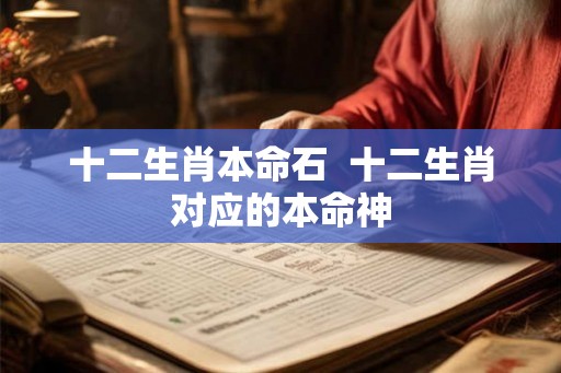 十二生肖本命石 十二生肖对应的本命神 十二生肖本命石 十二生肖对应的本命神