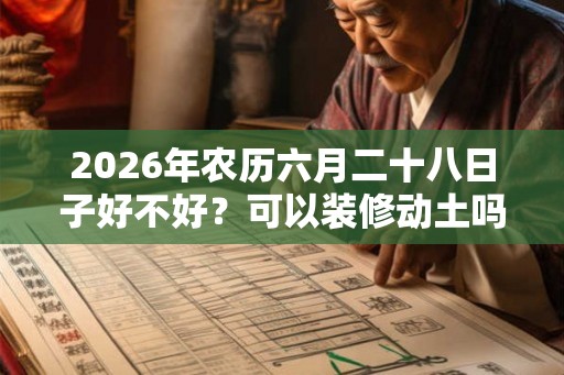 2026年农历六月二十八日子好不好？可以装修动土吗？
