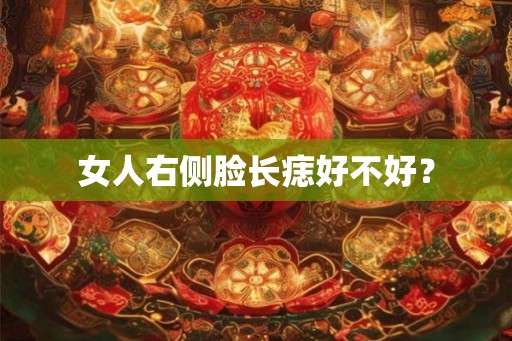女人右侧脸长痣好不好? 女人右侧脸长痣好不好?