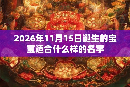 2026年11月15日诞生的宝宝适合什么样的名字