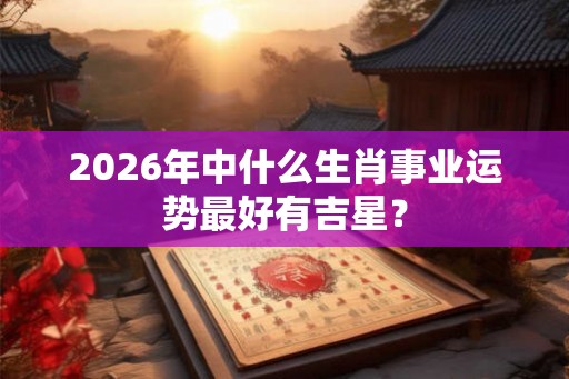 2026年中什么生肖事业运势最好有吉星？