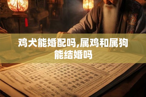 鸡犬能婚配吗,属鸡和属狗能结婚吗
