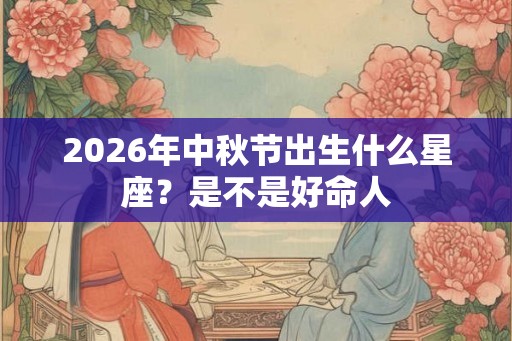 2026年中秋节出生什么星座？是不是好命人