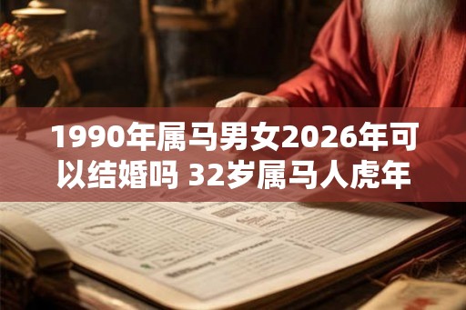 1990年属马男女2026年可以结婚吗 32岁属马人虎年结婚要注意什么