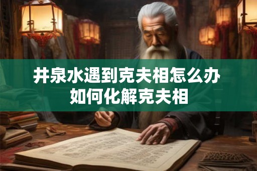 井泉水遇到克夫相怎么办 如何化解克夫相