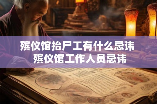 殡仪馆抬尸工有什么忌讳  殡仪馆工作人员忌讳